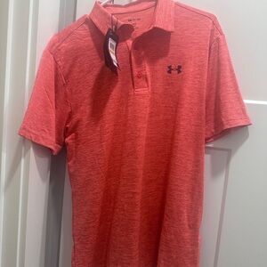 Under Armour Men's Heathered Red Polo
